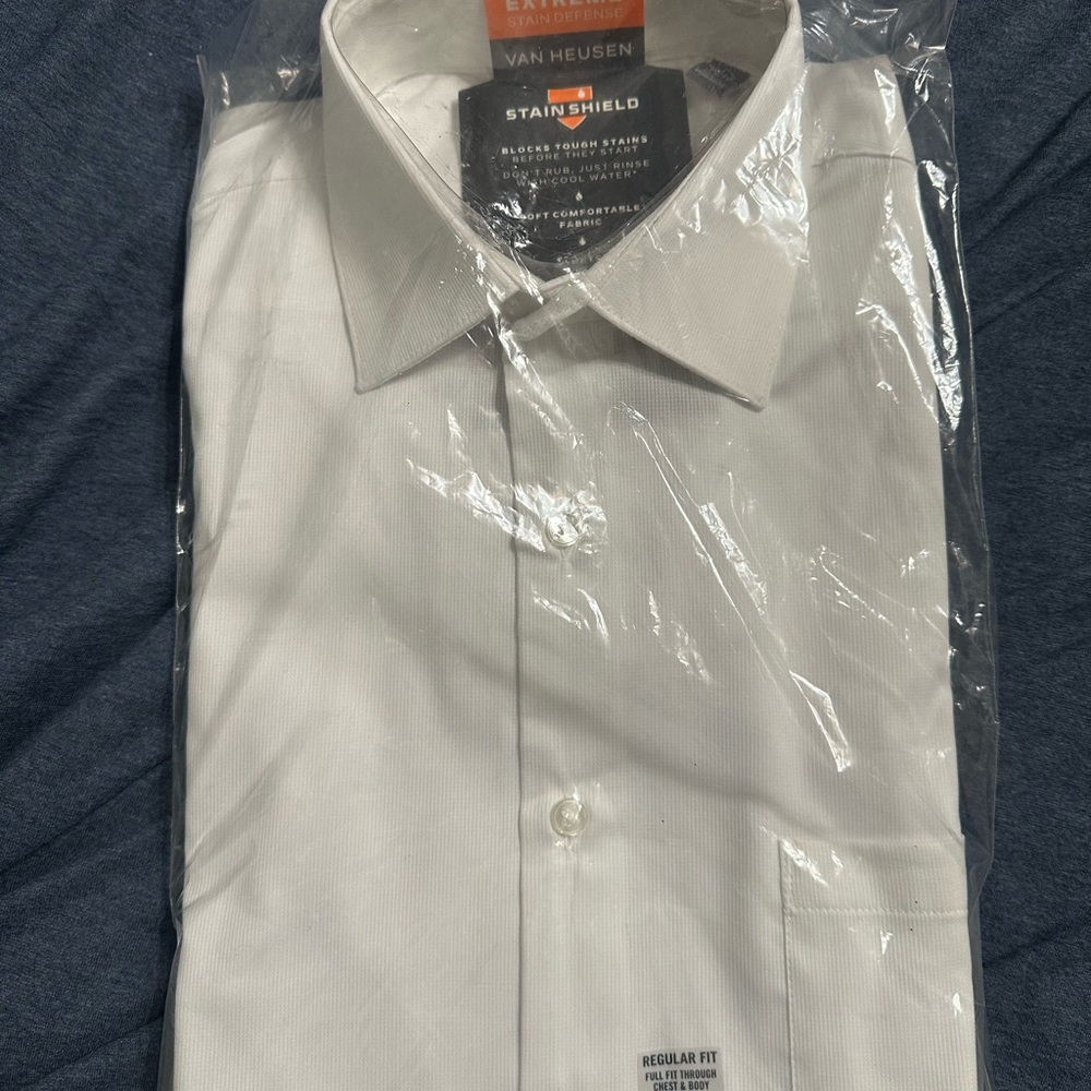 Van Heusen White Dress Shirt Classic Formal Attire
